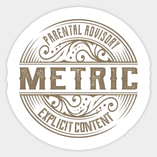 Metric Vintage Ornament Sticker